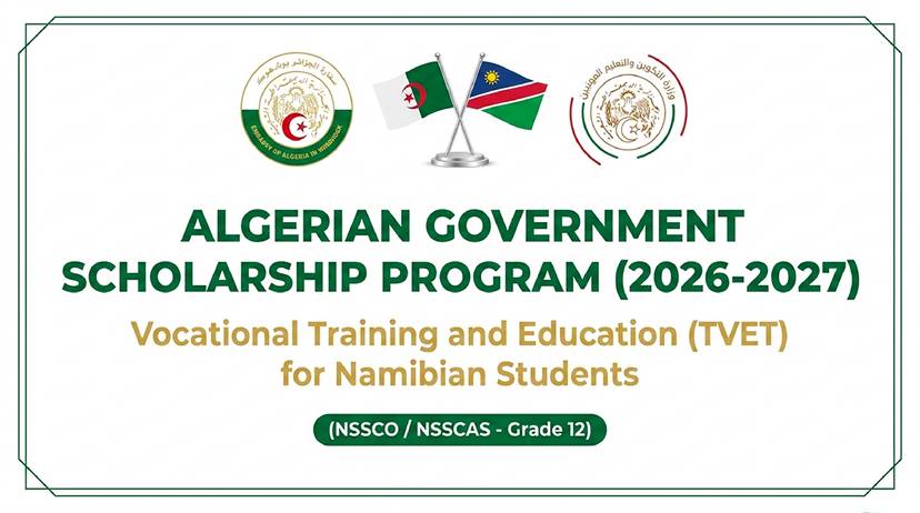 ALGERIAN GOVERNMENT  VOCATIONAL TRAINING AND EDUCATION (TVET) SCHOLARSHIP PROGRAM 2026–2027