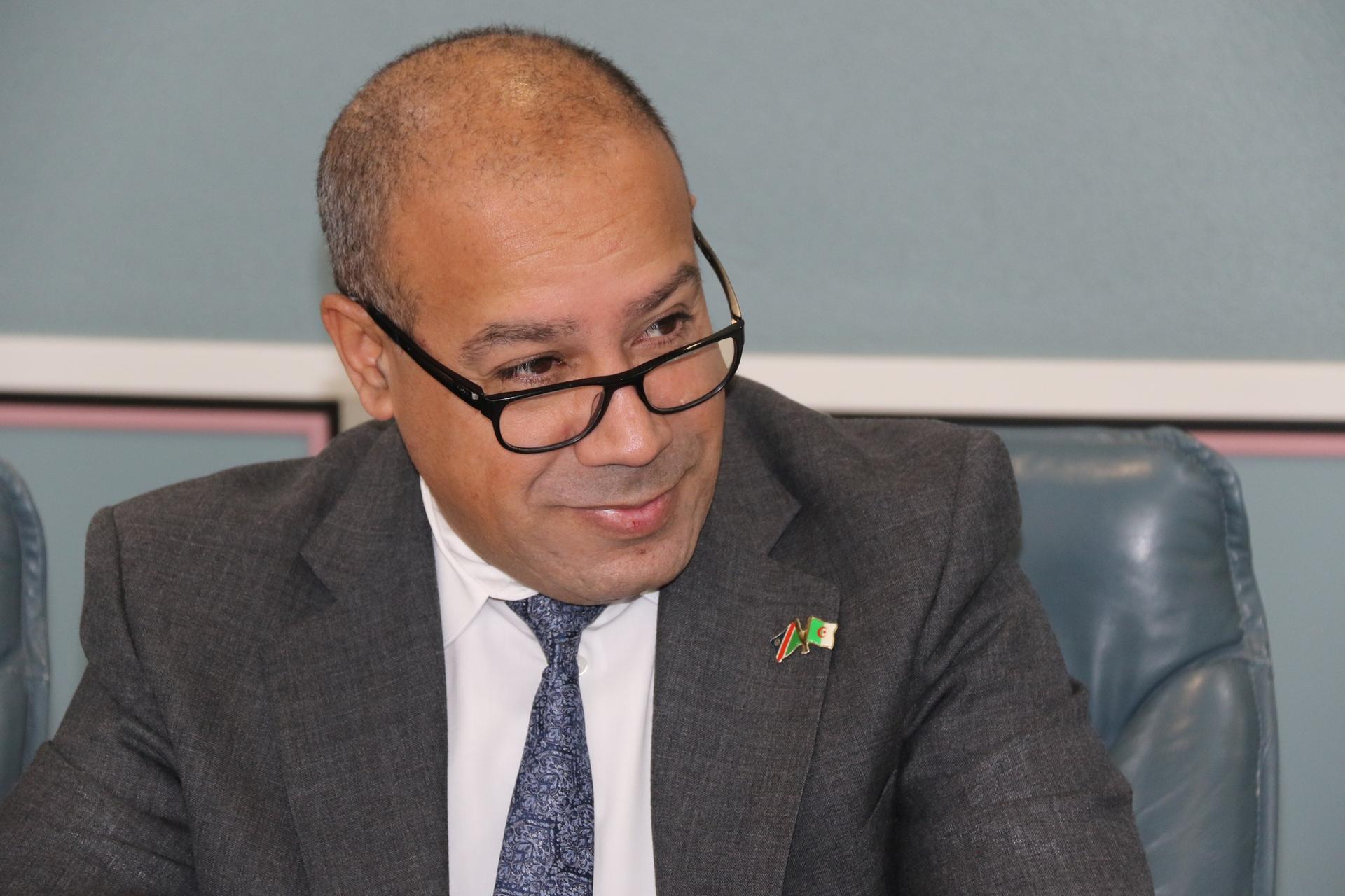 لقاء بين معالي الوزير الأول لجمهورية ناميبيا وسعادة سفير الجزائر بويندهوك، السيد عبد الكريم ضياف