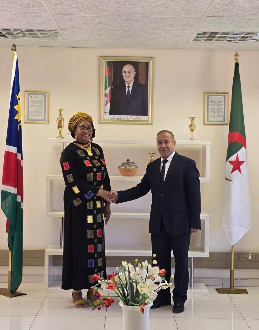 Mr. Abdelkrim Diaf, received the Governor of the Namibian Erongo Region, Mrs Natalia Goagoses