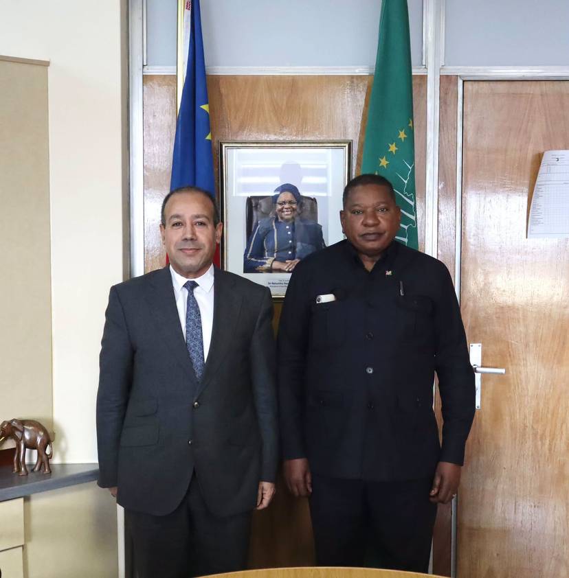 H.E. Abdelkrim Diaf, Ambassador of Algeria to Namibia, paid a courtesy call on Amb. Jerobeam Shaanika, ED of MIRT